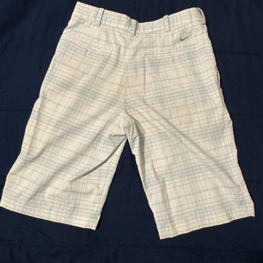 Nike Men's Cream Plaid Shorts